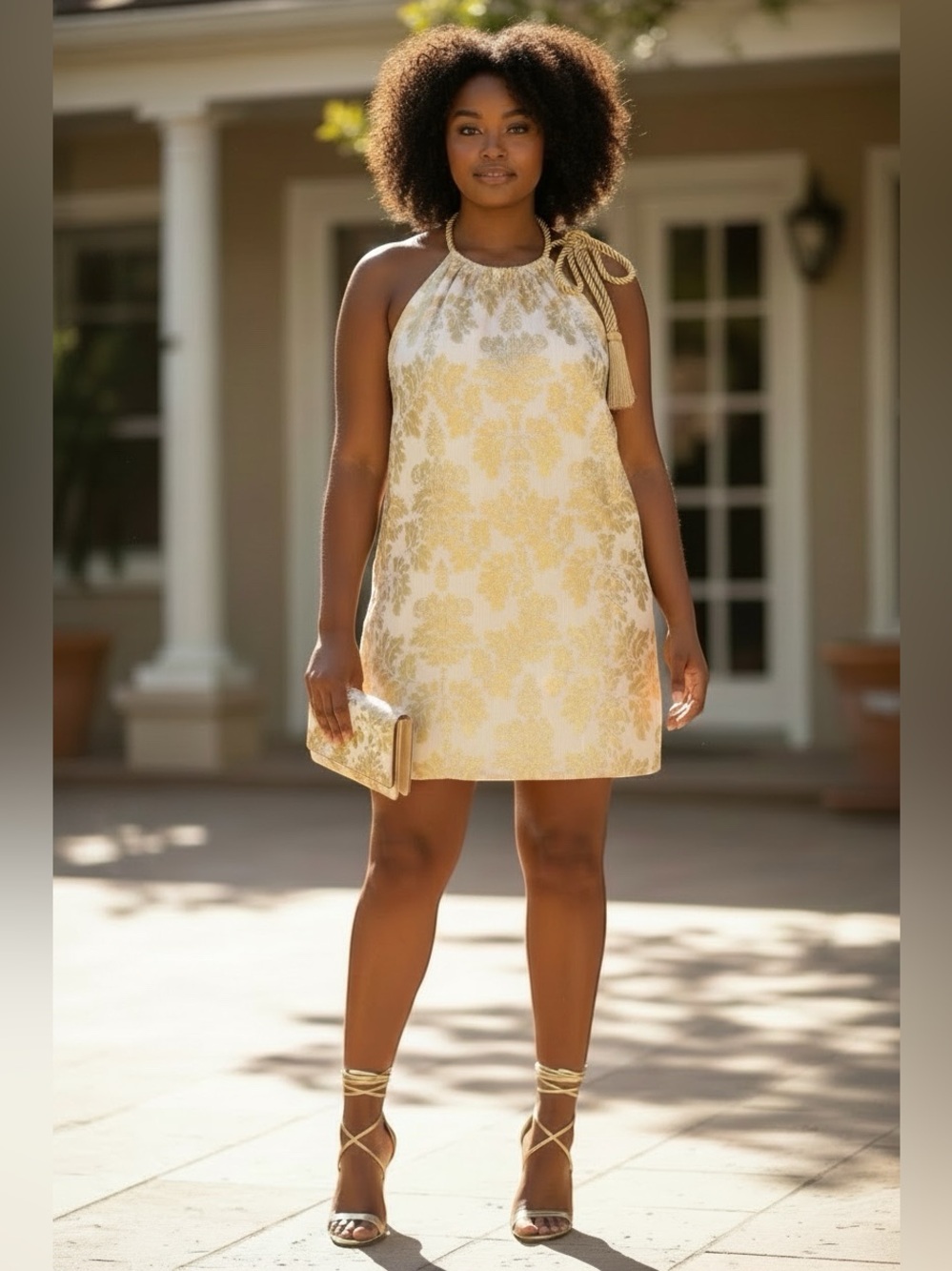 Jacquard Rose Dress